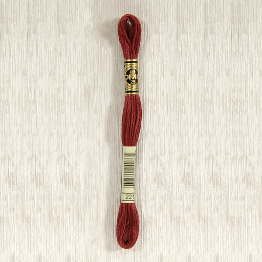 [DMCStrandedCotton221] DMC Stranded Cotton 0221 Very Dark Shell Pink