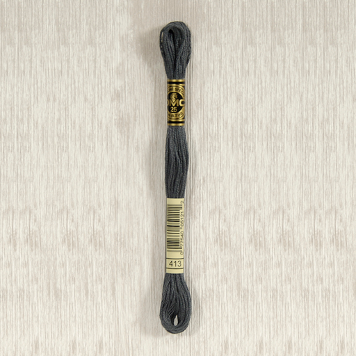 [DMCStrandedCotton413] DMC Stranded Cotton 0413 Dark Pewter Gray