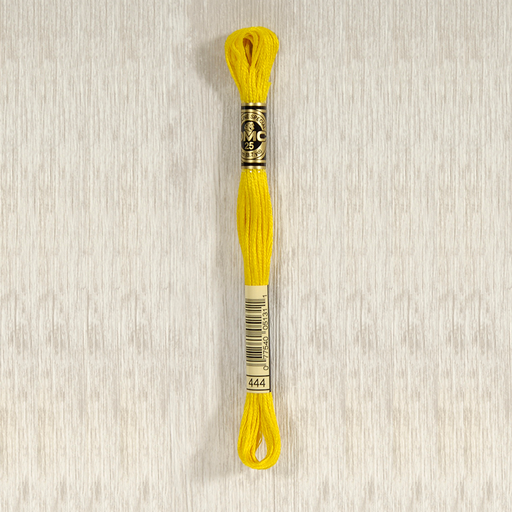 [DMCStrandedCotton444] DMC Stranded Cotton 0444 Dark Lemon