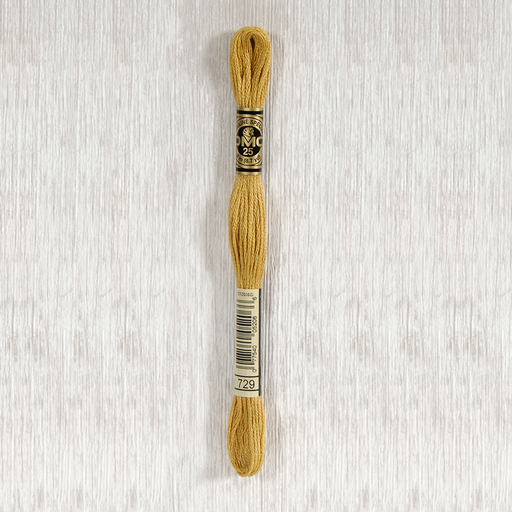 [DMCStrandedCotton729] DMC Stranded Cotton 0729 Medium Old Gold