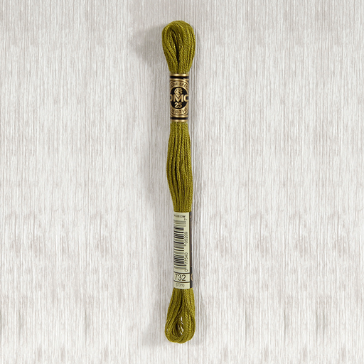 [DMCStrandedCotton732] DMC Stranded Cotton 0732 Olive Green