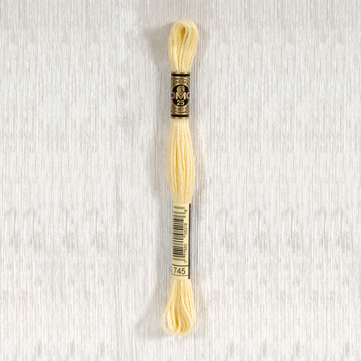 [DMCStrandedCotton745] DMC Stranded Cotton 0745 Light Pale Yellow