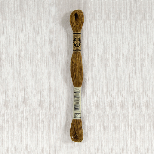 [DMCStrandedCotton829] DMC Stranded Cotton 0829 Very Dark Golden Olive