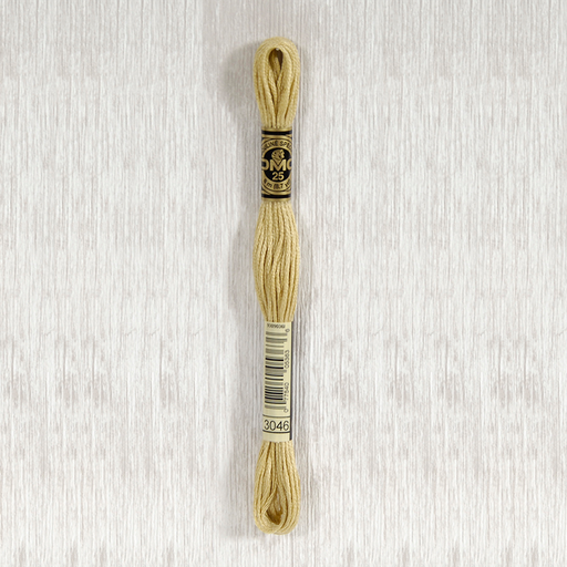 [DMCStrandedCotton3046] DMC Stranded Cotton 3046 Medium Yellow Beige