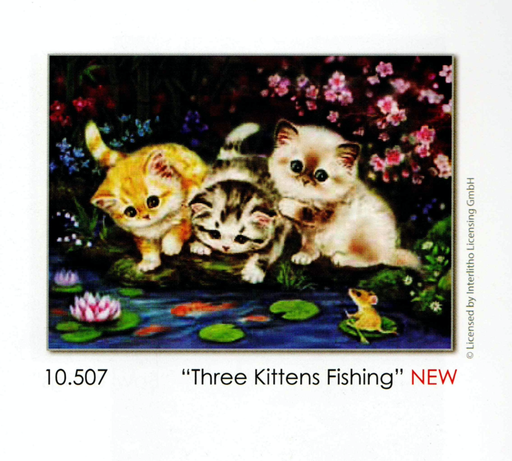 [Grafitec10507] Grafitec 10.507 Three Kittens Fishing