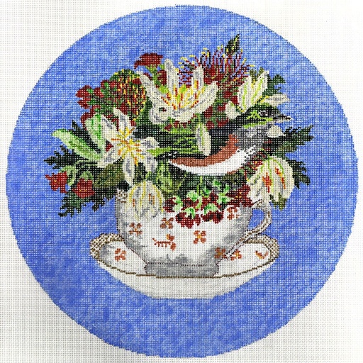 [nicola-thomson-hand-painted-floral-array-in-teacup] Nicola Thomson Hand Painted Floral Array in Teacup