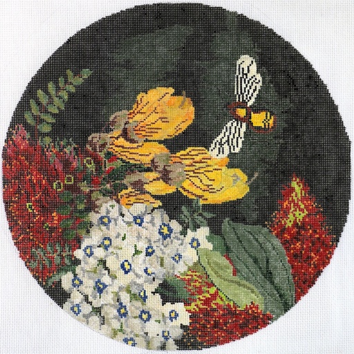 [nicola-thomson-hand-painted-mixed-floral-with-bird-and-bee] Nicola Thomson Hand Painted Mixed Floral with Bee