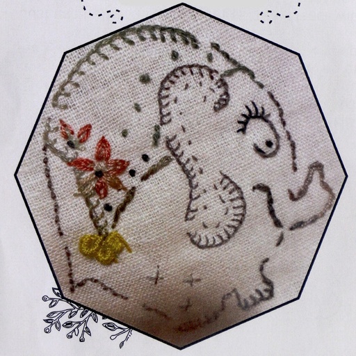 [hares-nest--stitchery-heffalump-single-stencil] Hare's Nest Stitchery Heffalump Single Stencil