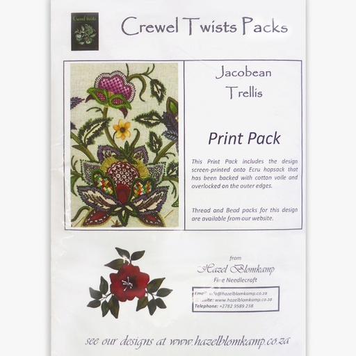 [HazelBlomkampJacobeanTrellisWithBeads] Hazel Blomkamp Jacobean Trellis With Beads