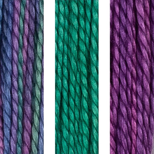 [house-of-embroidery-perle-8-p38abc--peacock] House of Embroidery Perle 8 38 A,B,C Peacock