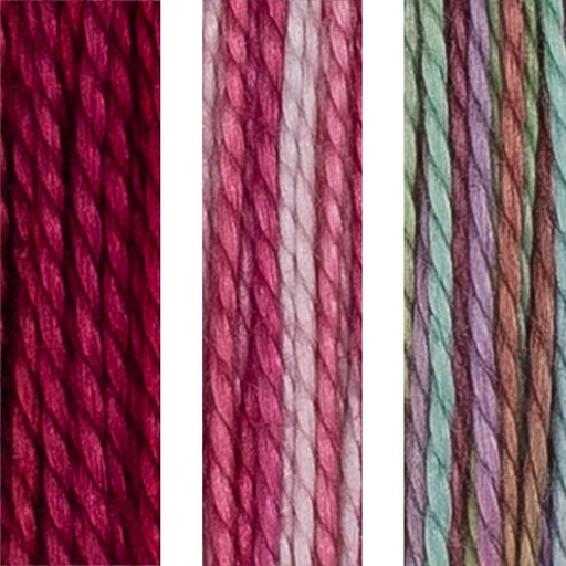 [house-of-embroidery-perle-8-p45-abc-wineglow] House of Embroidery Perle 8 45 A,B,C Wineglow