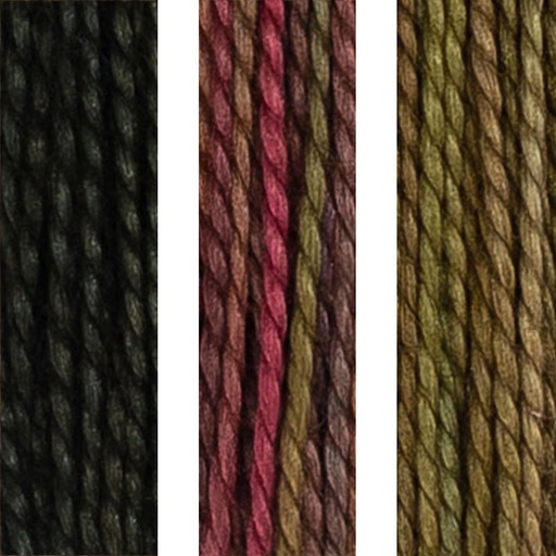 [house-of-embroidery-perle-8-p69-abc-woodlands] House of Embroidery Perle 8 69 A,B,C Woodlands