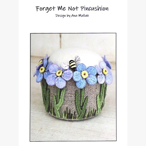 [ana-mallah---forget-me-not-pincushion] Ana Mallah Forget Me Not Pincushion