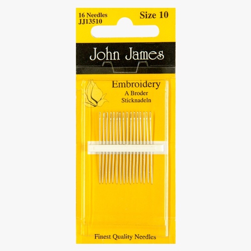 [JohnJamesNeedlesSize10CrewelEmbroideryNeedlespkt16] John James Crewel/Embroidery Needles Size 10 (pkt 16)