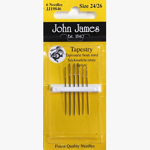 [JohnJamesNeedlesSizes2426TapestryNeedlespkt6] John James Tapestry Needles Sizes 24/26 (pkt 6)