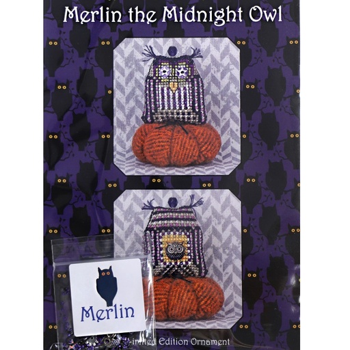 [just-nan-merlin-the-midnight-owl-cross-stitch] Just Nan Merlin the Midnight Owl Cross Stitch