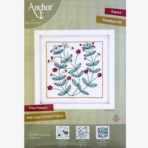 [anchorprintedlinencollectionbydeehardwickeembroiderypimpernell] Anchor Printed Linen Collection by Dee Hardwicke embroidery Pimpernell