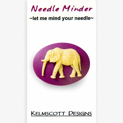 [kelmscottneedleminderelephant] Kelmscott Paisley Elephant Needle Minder