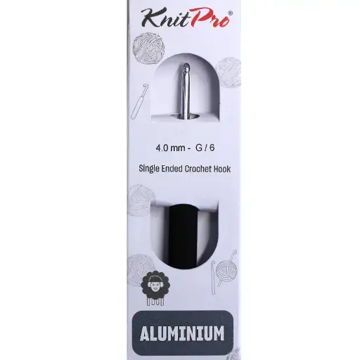 [knitpro-aluminium-single-ended-crochet-hook-40mm] KnitPro Aluminium Single Ended Crochet Hook 4.0mm