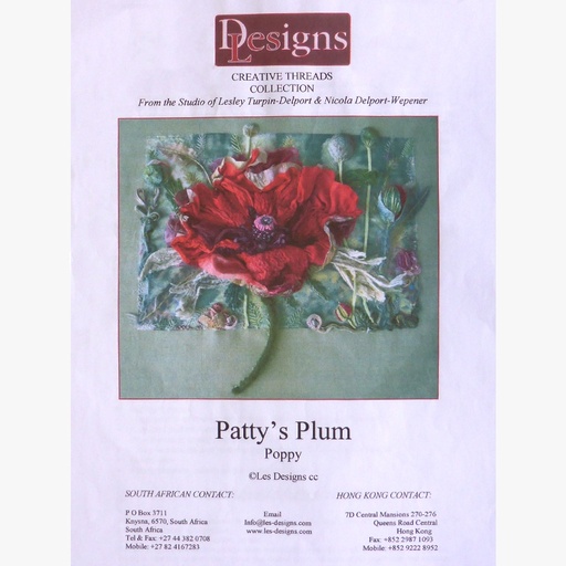 [PattysPlumPoppyRedFeltingKit] Les Designs Poppy Red Felting Kit