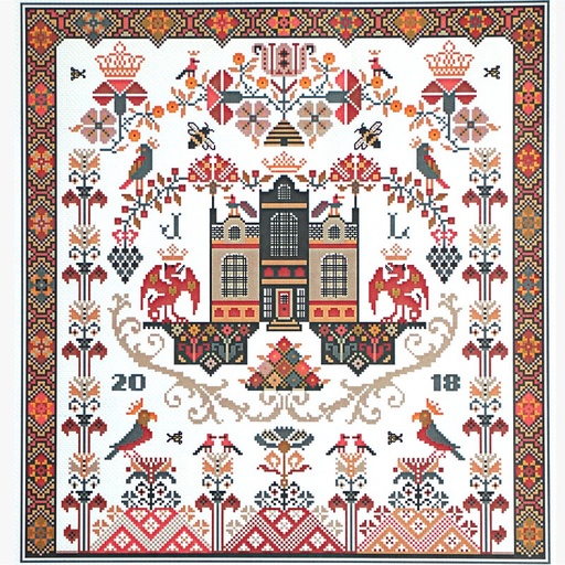 [long-dog-samplers---dragon-hall--counted-cross-stitch-pattern] Long Dog Samplers Dragon Hall