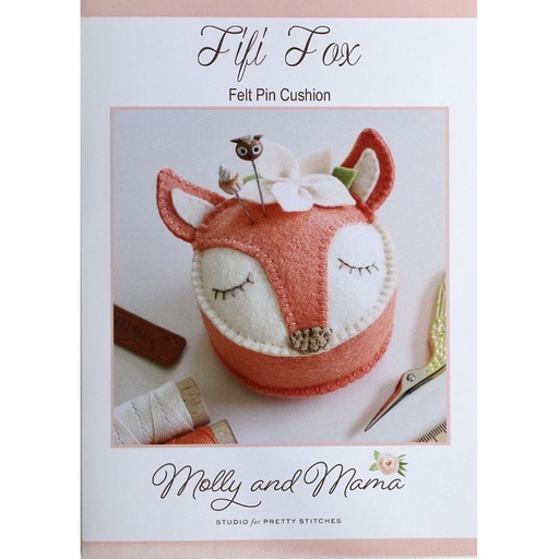 [molly-and-mama-fifi-fox-felt-pincushion] Molly and Mama Fifi Fox Felt Pincushion
