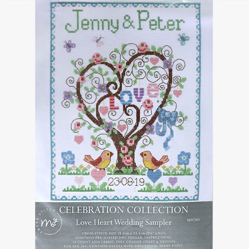 [my-cross-stitch-lover-heart-wedding-sampler] My Cross Stitch Lover Heart Wedding Sampler