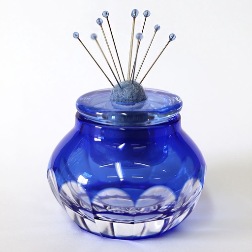 [otarukirikopincushionblue] Otaru Kiriko Pin Cushion Blue