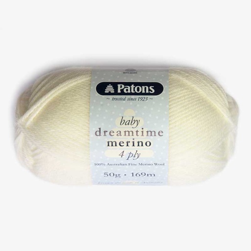 [PatonsDreamtime4-plyMerino51] Patons Baby Dreamtime Merino 4 Ply Wool 0051 Cream