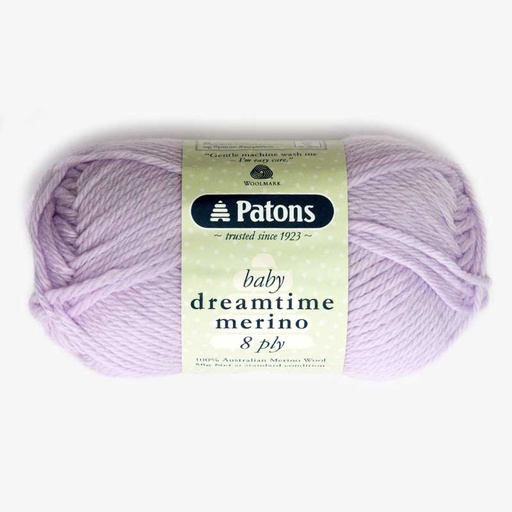 [patonsbabydreamtimemerino8ply23orchidmist] Patons Baby Dreamtime Merino 8 Ply Wool 0023 Orchid Mist