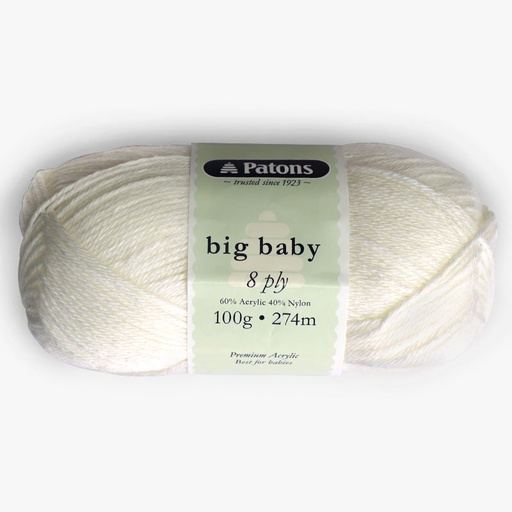 [patonsbigbaby8ply2656cream] Patons Big Baby 8 Ply Wool 2656 Cream