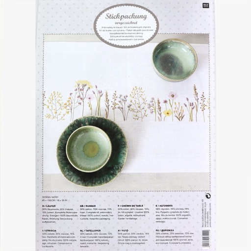 [rico-herbal-meadow-table-runner-kit-45x100cm] Rico 150101 Herbal Meadow Table Runner Kit 45x100cm