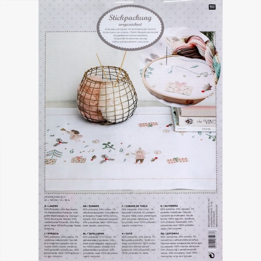 [rico-christmas-angel-table-runner-45x100cm] Rico 31229.52.12 Christmas Angel Table Runner Kit 45x100cm