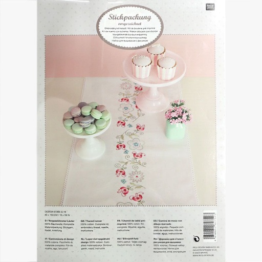 [Rico673665218FloralRunner] Rico 67366.52.18 Floral Runner