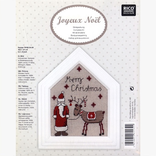 [rico-santa-reindeer-kit] Rico Santa & Reindeer Kit with Frame 79195.54.00