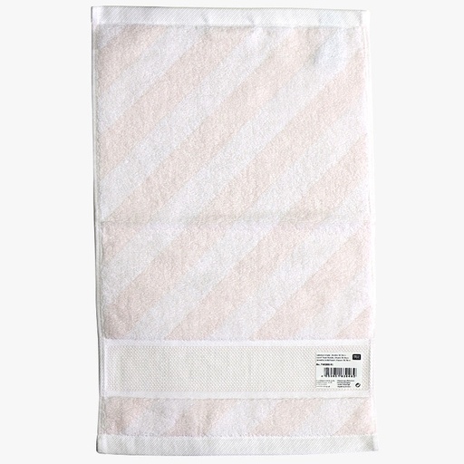 [rico-guest-towel-powder] Rico Striped Hand Towel Powder Pink and White