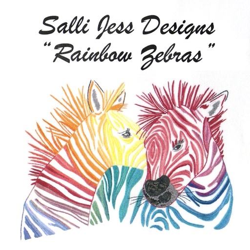 [salli-jess-designs-rainbow-zebras] Salli Jess Designs Rainbow Zebras