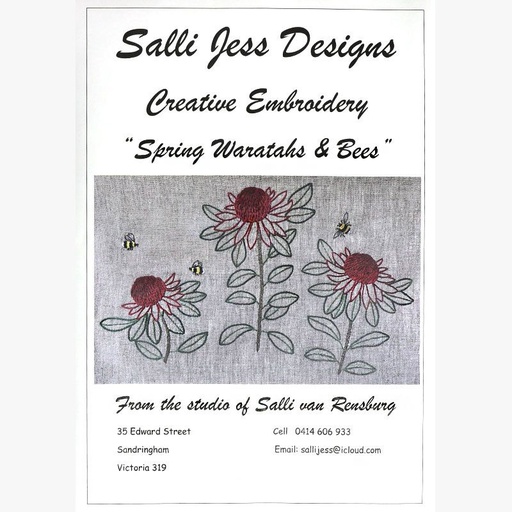 [salli-jess-designs-spring-waratahs--bees] Salli Jess Designs Spring Waratahs & Bees
