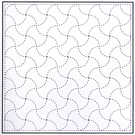 [sashiko-printed-cloth-white-apple-core] Sashiko Printed Cloth White Counterweight