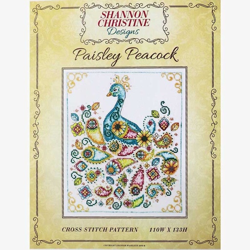 [shannonchristinedesignspaisleypeacockcountedcrossstitch] Shannon Christine Designs Paisley Peacock counted cross stitch