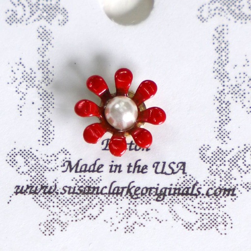 [susan-clarke-charm---1368---red-flower] Susan Clarke Charm 1368 Red Flower