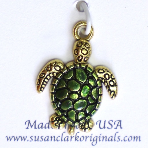 [susan-clarke-charm-635a-green-turtle] Susan Clarke Charm 635A Green Turtle
