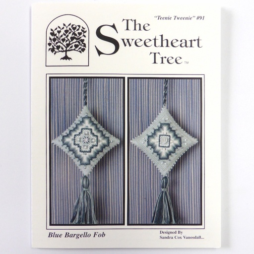 [thesweethearttree91bluebargellofob] The Sweetheart Tree #91 Blue Bargello Fob