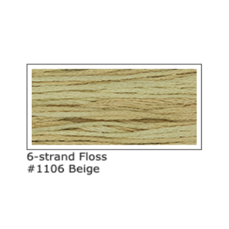 [weeksdyeworksfloss1106beige] Weeks Dye Works Stranded Floss 1106 Beige
