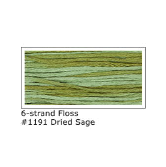 [WeeksDyeWorksFloss1191] Weeks Dye Works Stranded Floss 1191 Dried Sage