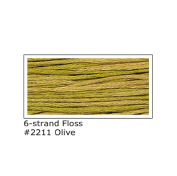 [WeeksDyeWorksFloss2211Olive] Weeks Dye Works Stranded Floss 2211 Olive