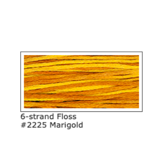 [WeeksDyeWorksFloss2225] Weeks Dye Works Stranded Floss 2225 Marigold
