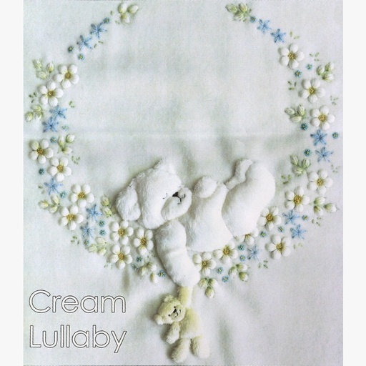 [windflowercreamlullabybabyblanketkit] Windflower Cream Lullaby Baby Blanket Kit